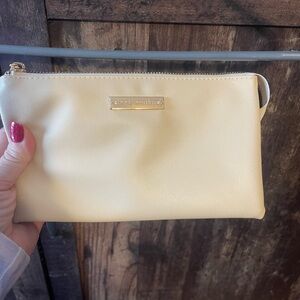 Simply Southern Cream Wristlet or cross body purse with Gold Accents NWT